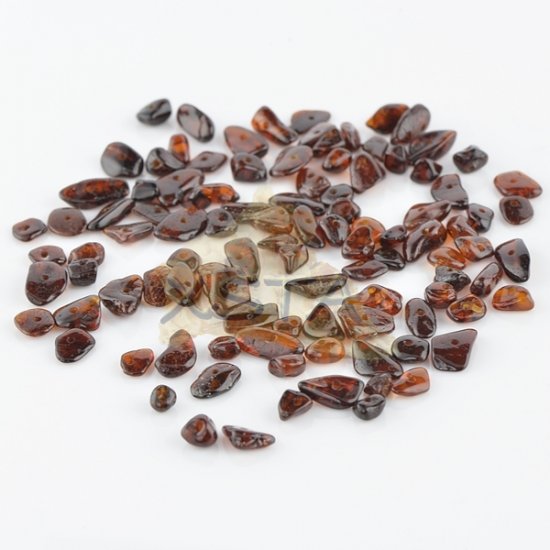 Cherry small amber chips beads